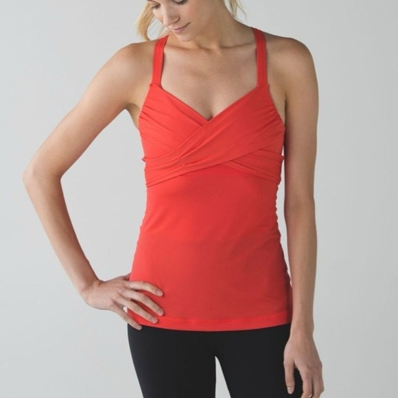 Lululemon Wrap It Up Tank Orange Size 6 - Picture 1 of 7